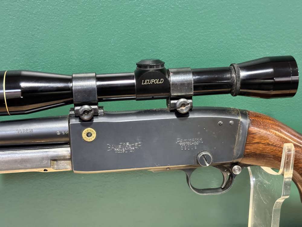 Remington 141 .35 Rem Pump Action Rifle 24" w/ Leupold M8 4X-img-11