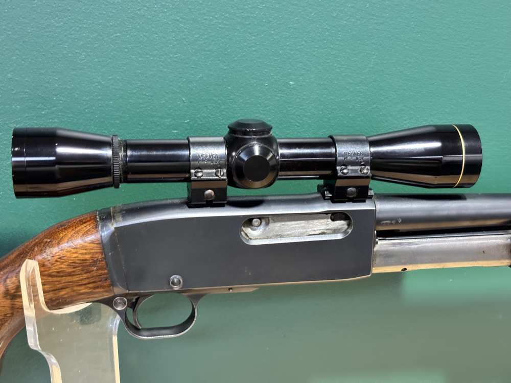 Remington 141 .35 Rem Pump Action Rifle 24" w/ Leupold M8 4X-img-1