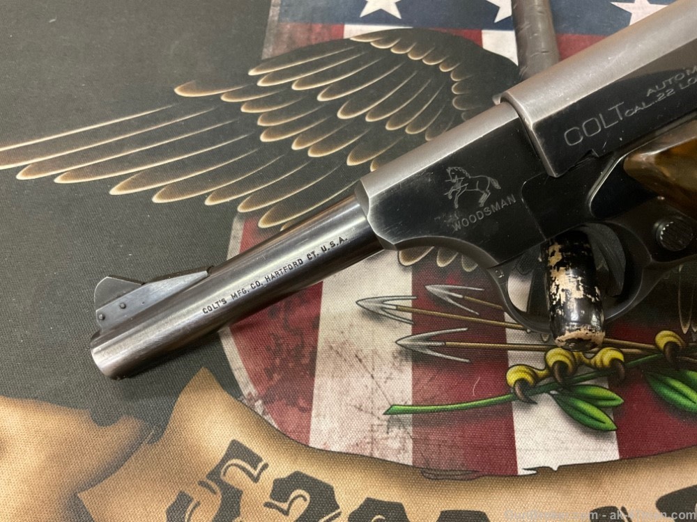 colt woodsman 22lr pistol 1950 4.5" bbl 5280 armory co-img-3