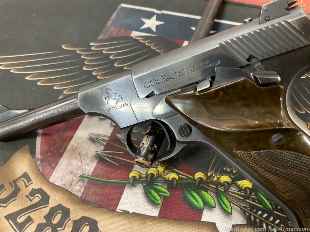 colt woodsman 22lr pistol 1950 4.5" bbl 5280 armory co-img-2