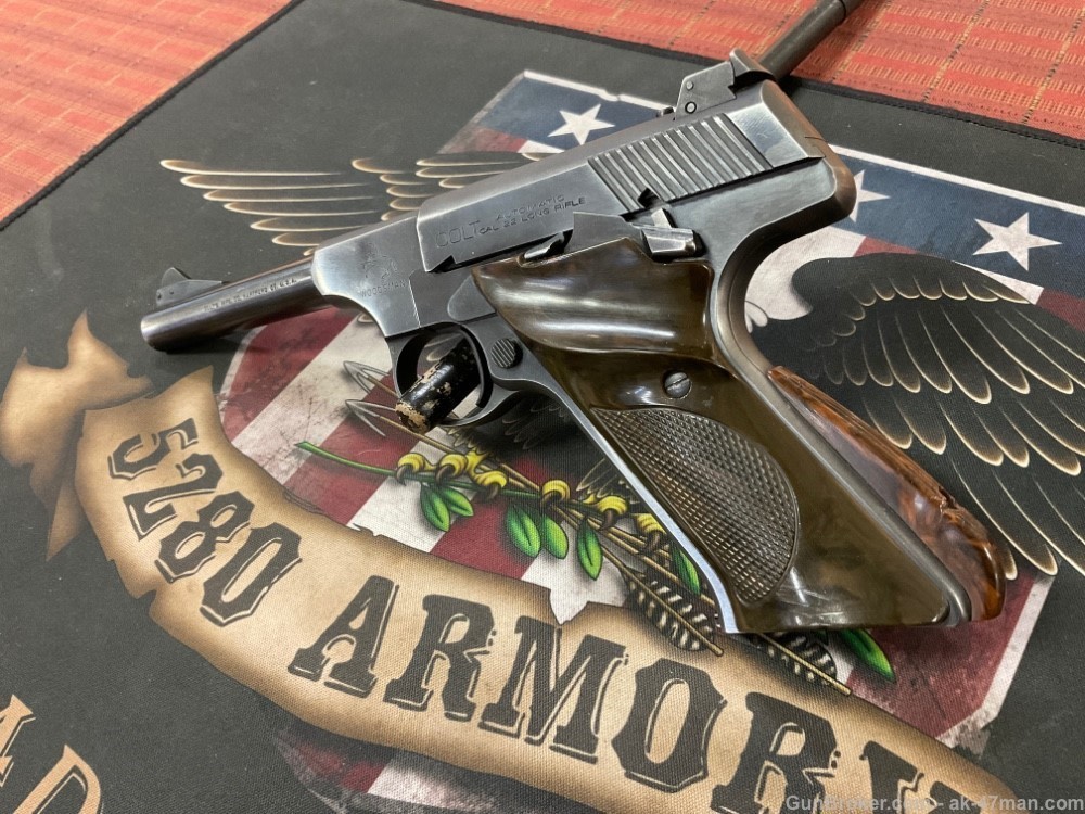 colt woodsman 22lr pistol 1950 4.5" bbl 5280 armory co-img-1