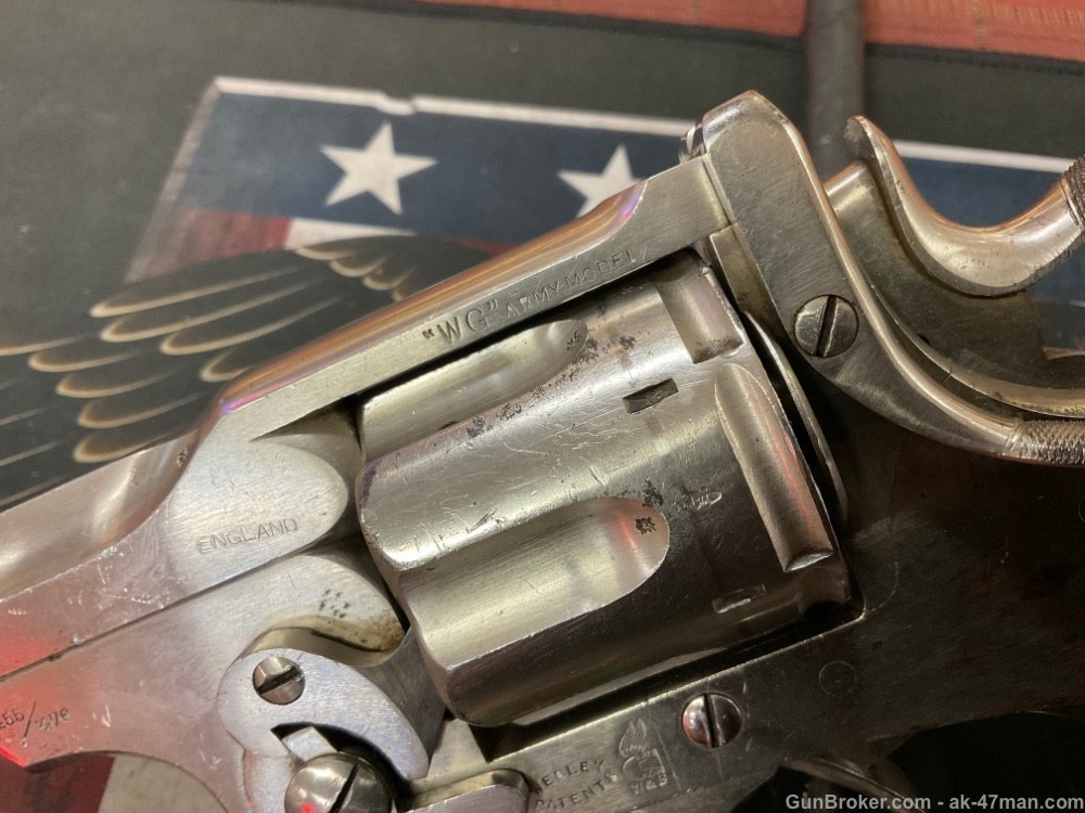 webley 455 / 476 wg army  navy model nickel birdshead c&r 5280 armory co-img-3