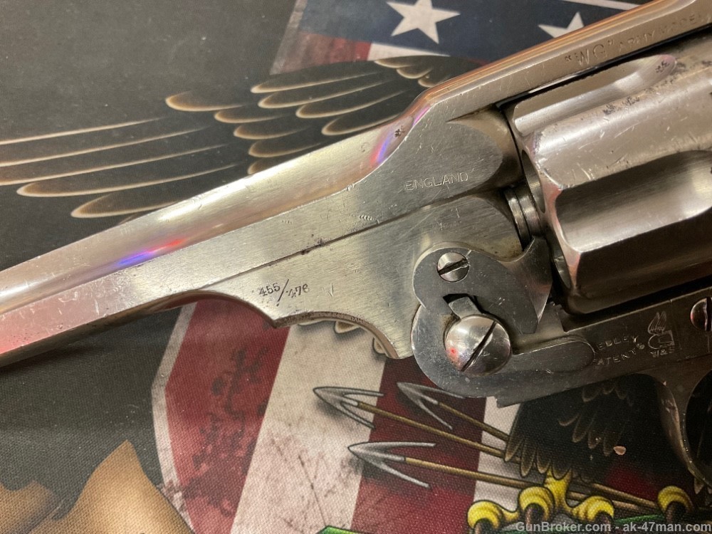 webley 455 / 476 wg army  navy model nickel birdshead c&r 5280 armory co-img-4