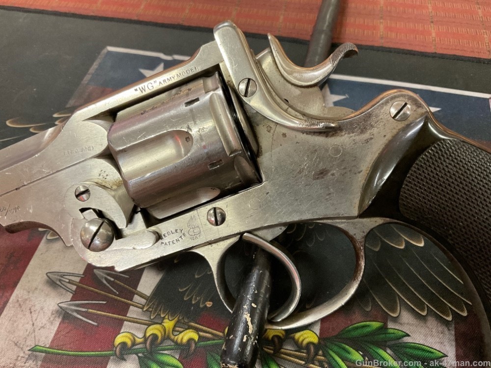 webley 455 / 476 wg army  navy model nickel birdshead c&r 5280 armory co-img-2