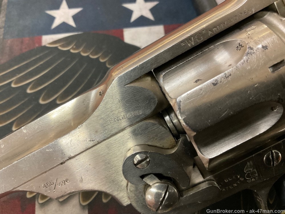 webley 455 / 476 wg army  navy model nickel birdshead c&r 5280 armory co-img-16