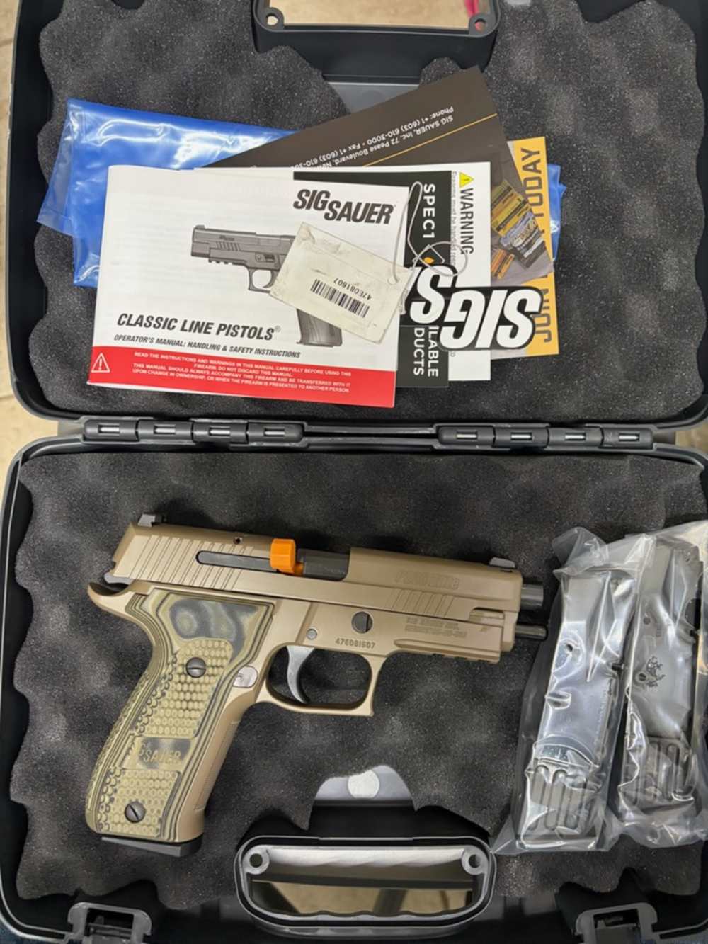 Sig Sauer P226R Scorpion (CA) 9mm two 10rd magazines New In Box-img-0