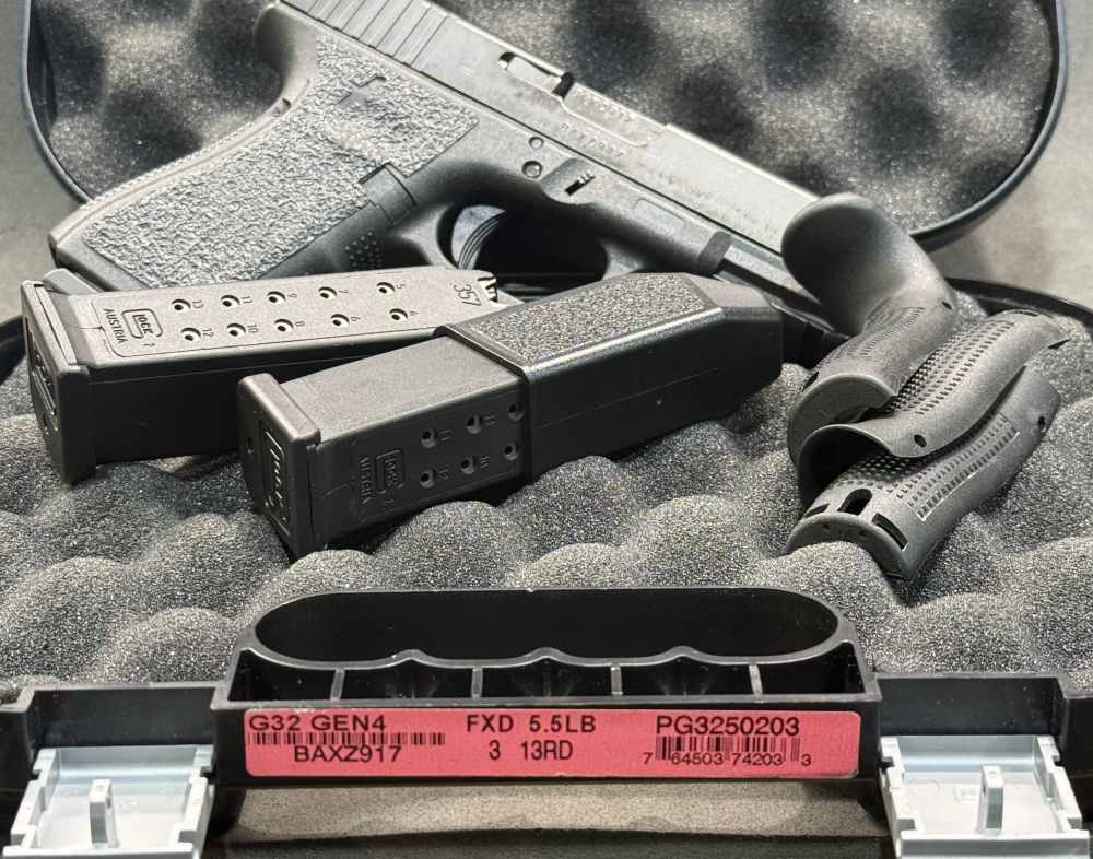 USED Glock 32 Gen 4 357 Sig Austria 3 Mags Original Case XS Night Sights-img-0