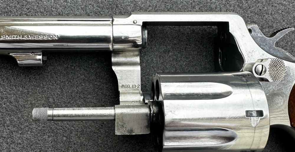 S&W 13-2 .357 Mag, Bright Nickel, 4” Heavy Barrel, Pinned & Recessed, 1979-img-40