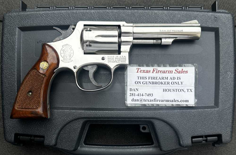 S&W 13-2 .357 Mag, Bright Nickel, 4” Heavy Barrel, Pinned & Recessed, 1979-img-0