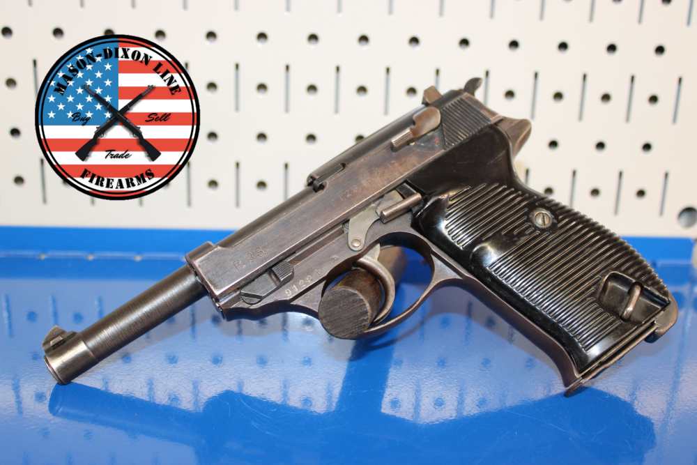 Walther (ac 45) P-38 - 9mm Luger - Rare fnh Barrel - 1945 - WWII - Matching-img-0