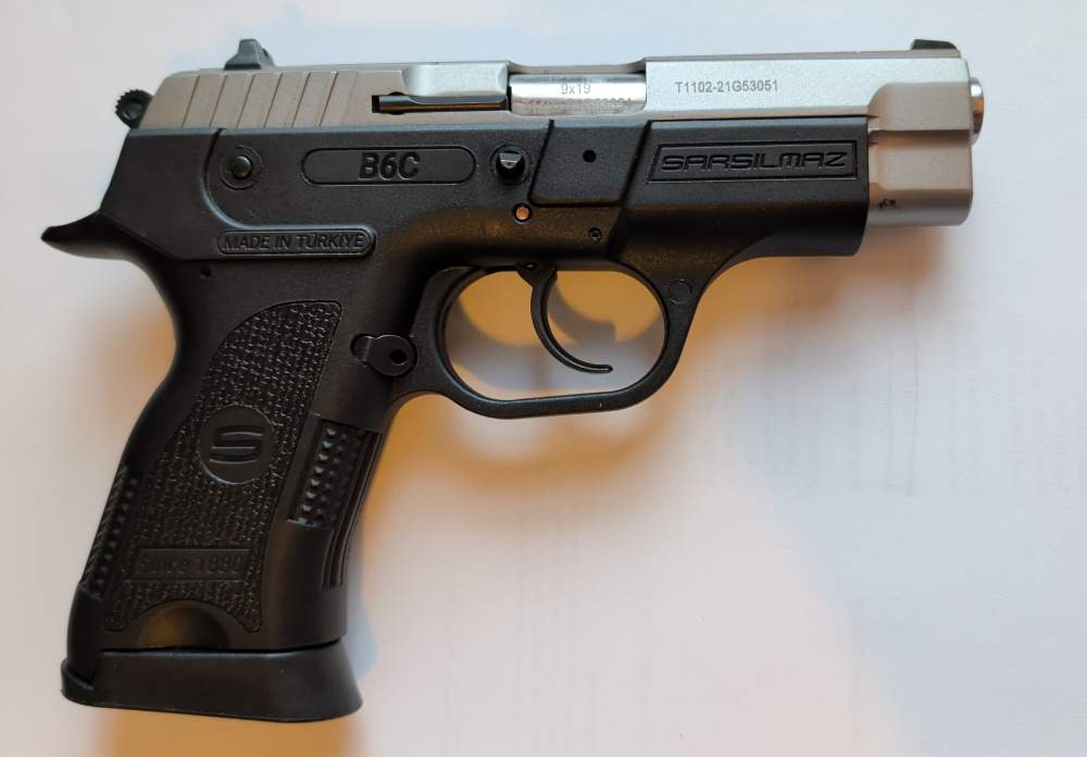 SAR B6C 9mm Double Action Semi Auto Pistol Two-Tone-img-1