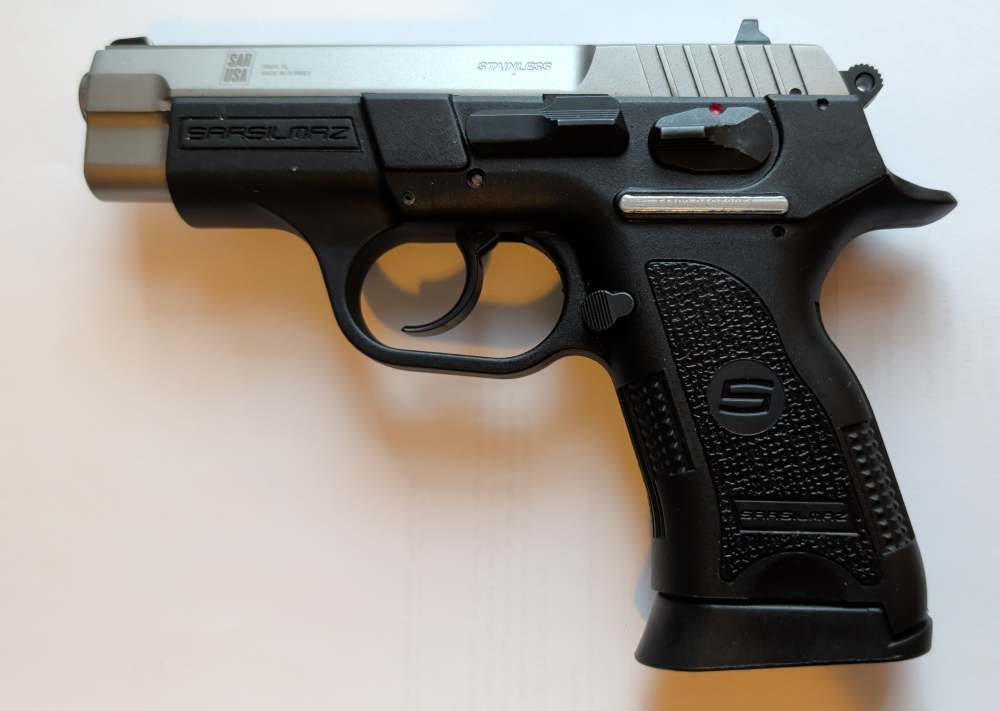 SAR B6C 9mm Double Action Semi Auto Pistol Two-Tone-img-0
