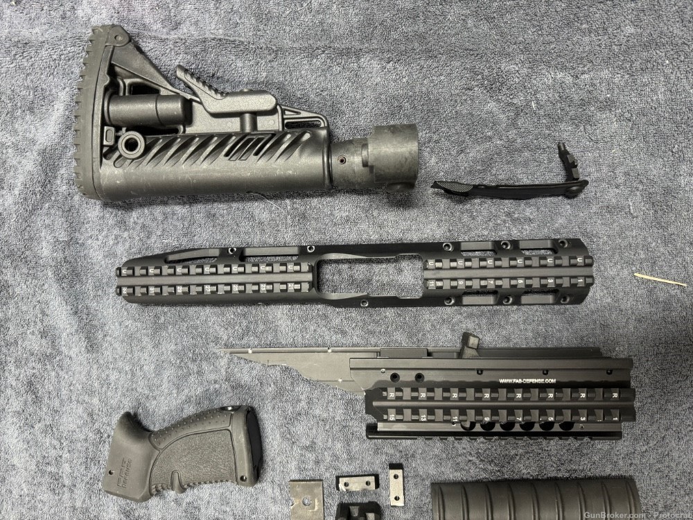 FAB DEFENSE VFR-AK Rails, M4 Folding Stock, AGR47 Pistol Grip, Bitty Dot +-img-2