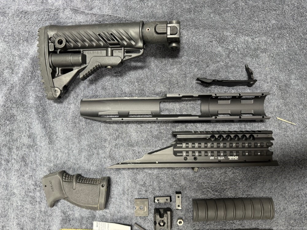 FAB DEFENSE VFR-AK Rails, M4 Folding Stock, AGR47 Pistol Grip, Bitty Dot +-img-3