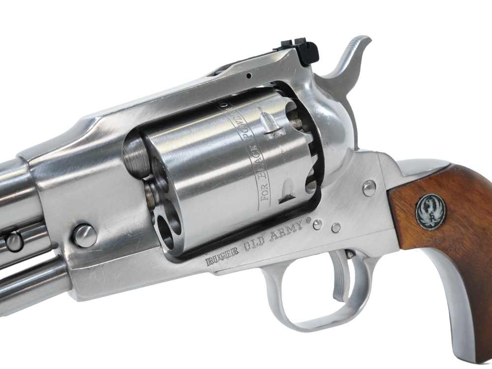 1978 Sturm Ruger Old Army 45 Cal 7.5" Stainless Steel Black Powder Revolver-img-5