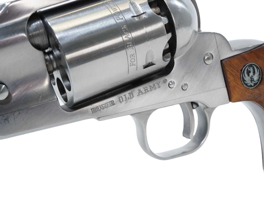 1978 Sturm Ruger Old Army 45 Cal 7.5" Stainless Steel Black Powder Revolver-img-6