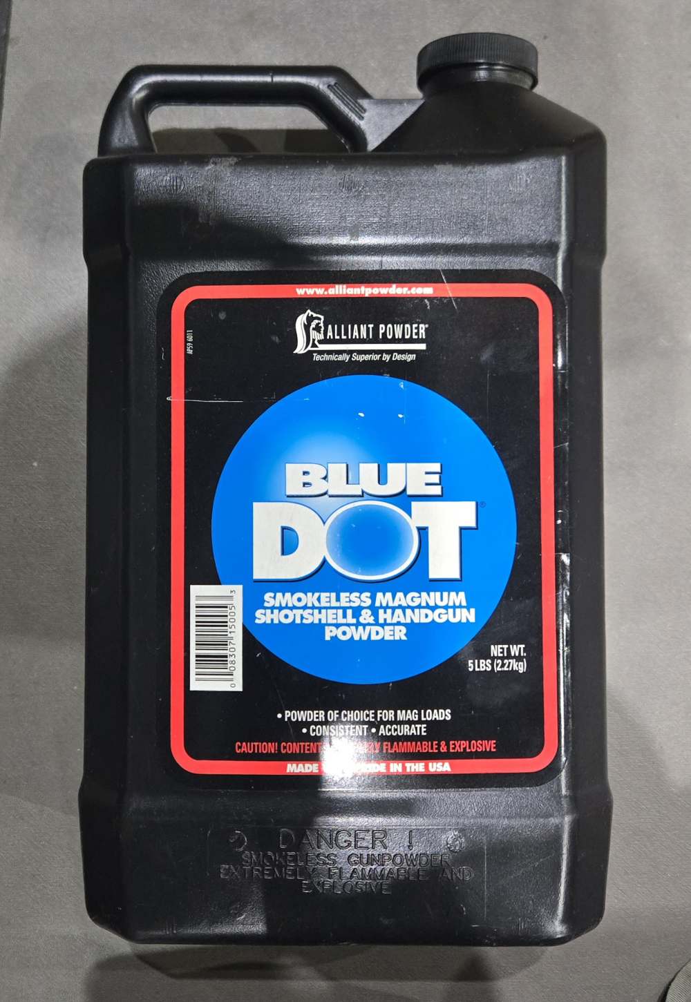 Alliant bluedot smokeless powder Blue Dot (5 pounds) no cc fees-img-0