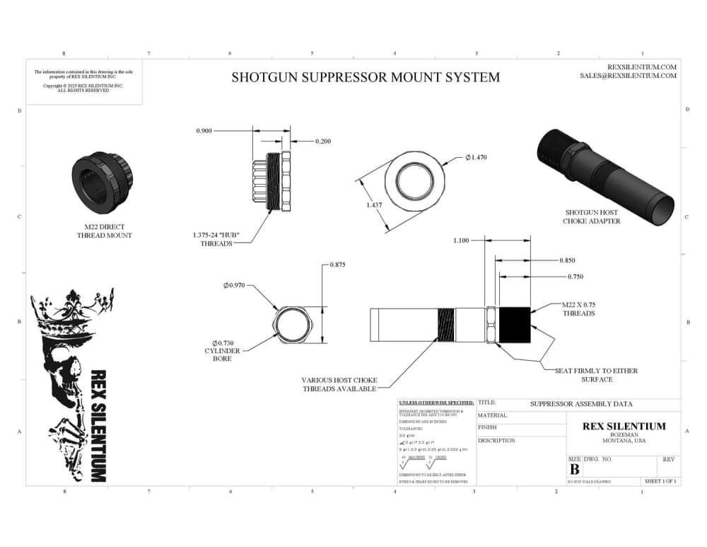 Rex Silentium MG12 Shotgun Silencer Suppressor *Penny Start*-img-2