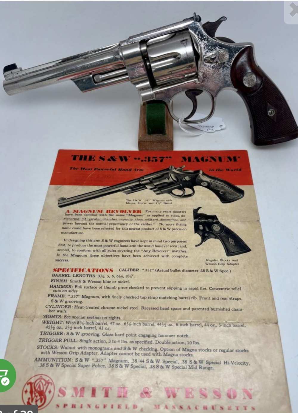 S&W .357 Registered Magnum with Original Paperwork from Sheriff -img-1