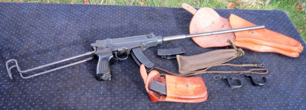 Czech vz61 Skorpion CARBINE parts kit w/16"+ BARREL,holster&ALL the mags! -img-0