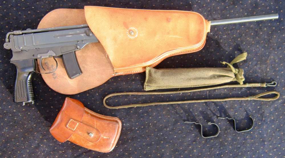 Czech vz61 Skorpion CARBINE parts kit w/16"+ BARREL,holster&ALL the mags! -img-3