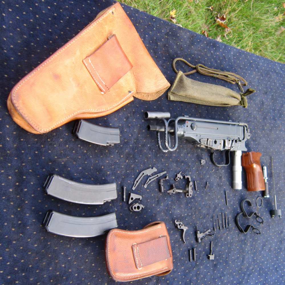 Czech vz61 Skorpion CARBINE parts kit w/16"+ BARREL,holster&ALL the mags! -img-22