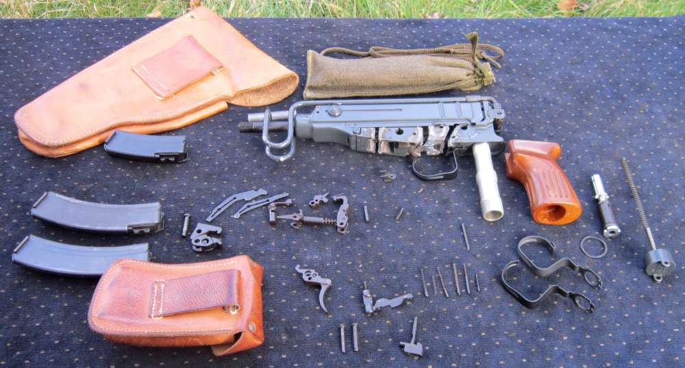 Czech vz61 Skorpion CARBINE parts kit w/16"+ BARREL,holster&ALL the mags! -img-21