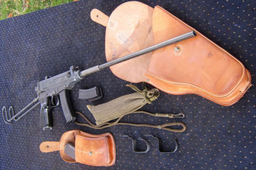Czech vz61 Skorpion CARBINE parts kit w/16"+ BARREL,holster&ALL the mags! -img-24