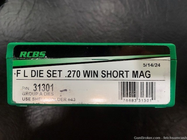RCBS FL Die set 270 Win Short Mag part 31301-img-0