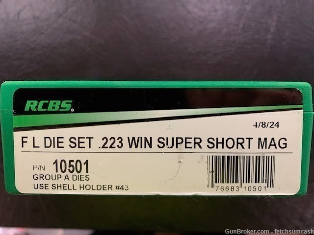 New RCBS FL Die Set 223 Win Super Short Mag part 10501-img-0