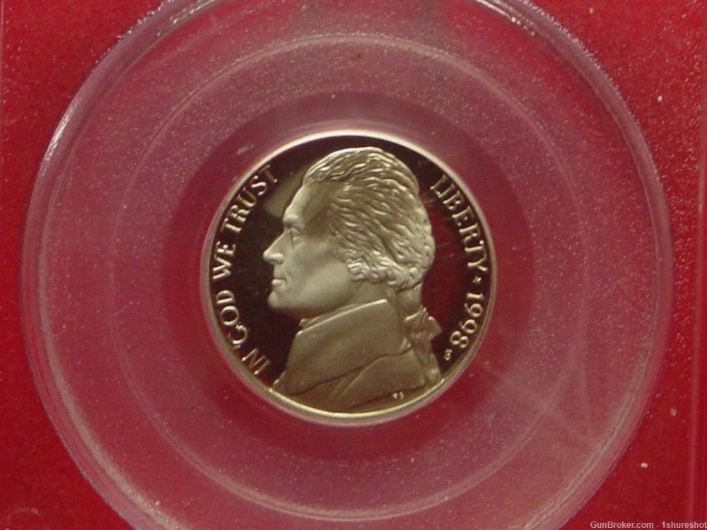 U.S. Mint 1998 S Jefferson Nickel 5 Cents Certified PCGS PF 69 Deep Cameo-img-2