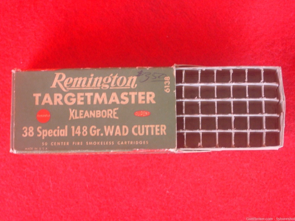 Remington Targetmaster Kleanbore 38 Special Wad Cutter COLLECTOR'S Ammo Box-img-2