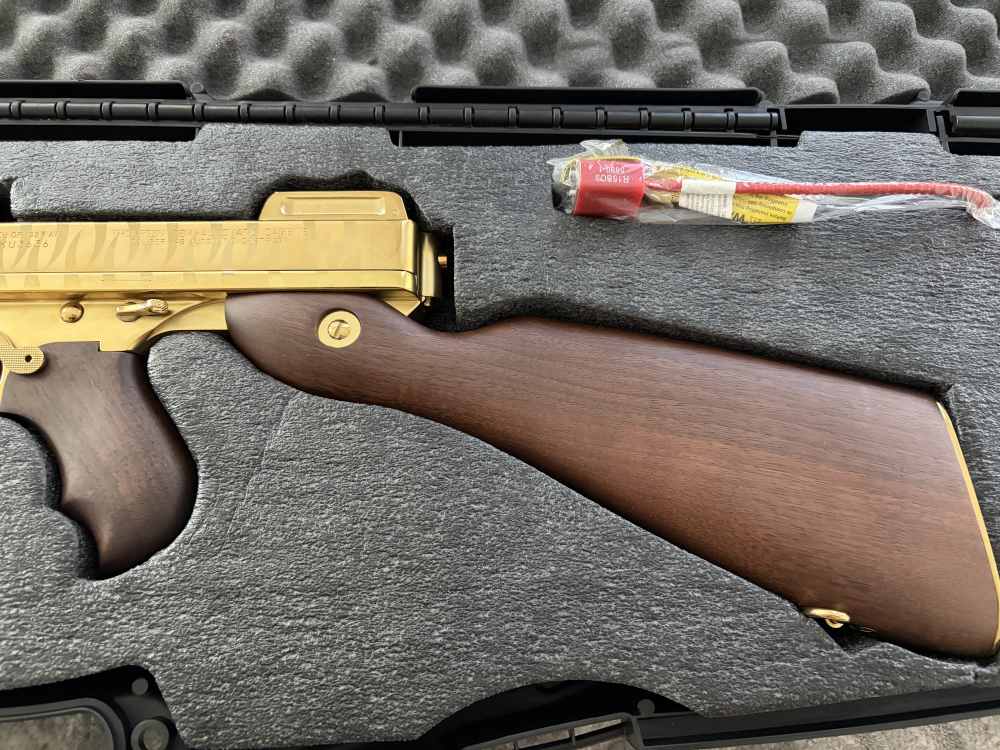 Thompson T150DTGTS 1927A-1 Deluxe 45 ACP 16.50"  Gold w/Tiger Stripe-img-3