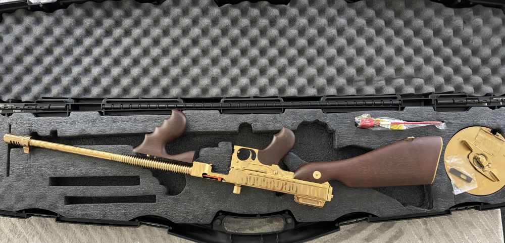 Thompson T150DTGTS 1927A-1 Deluxe 45 ACP 16.50"  Gold w/Tiger Stripe-img-5