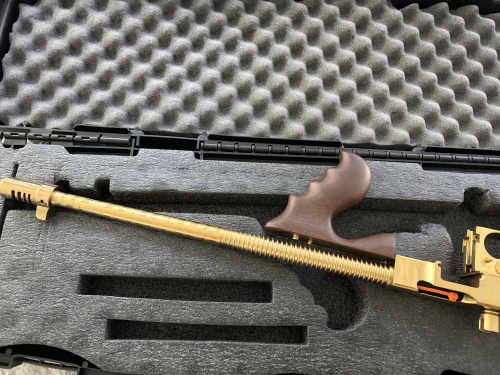 Thompson T150DTGTS 1927A-1 Deluxe 45 ACP 16.50"  Gold w/Tiger Stripe-img-7