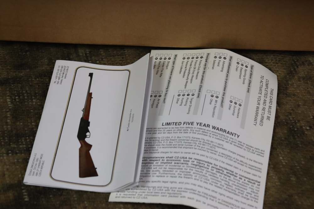 CZ 512 22 LR semi auto 20.5" discontinued ANIB unfired penny start-img-1