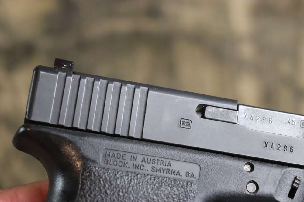 Early Glock 21 45 acp semi auto 4.5" 2 mags tupperware box penny start-img-23