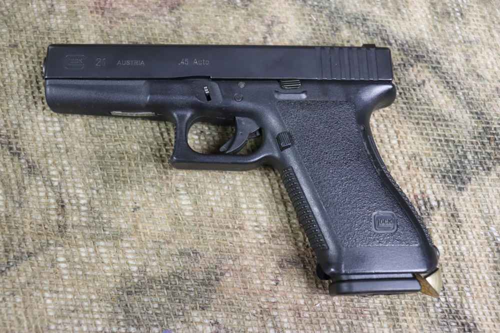 Early Glock 21 45 acp semi auto 4.5" 2 mags tupperware box penny start-img-8