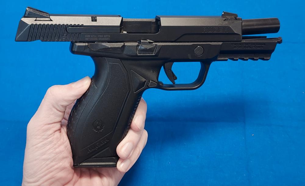 RUGER AMERICAN .45 ACP 4.4" PISTOL W/RAIL, EXC COND, 2020-img-6