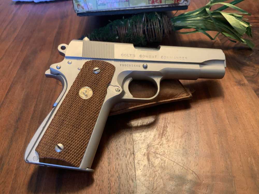 Colt Combat Commander .45 Series 70 Satin Electroless Nickel 1978 98%+ Box -img-5