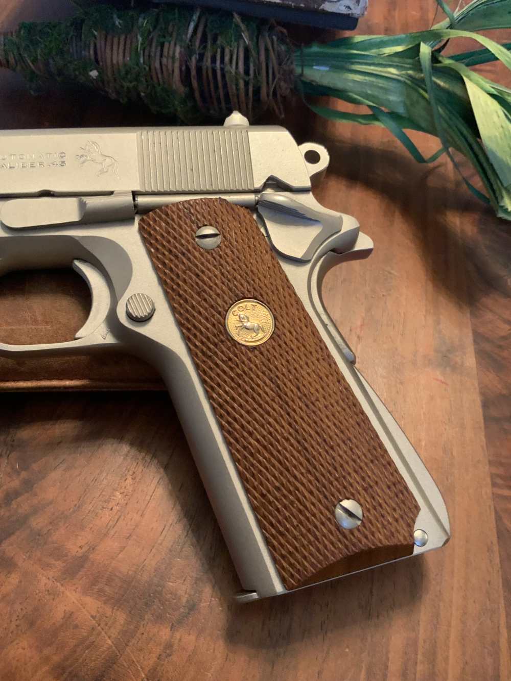 Colt Combat Commander .45 Series 70 Satin Electroless Nickel 1978 98%+ Box -img-1