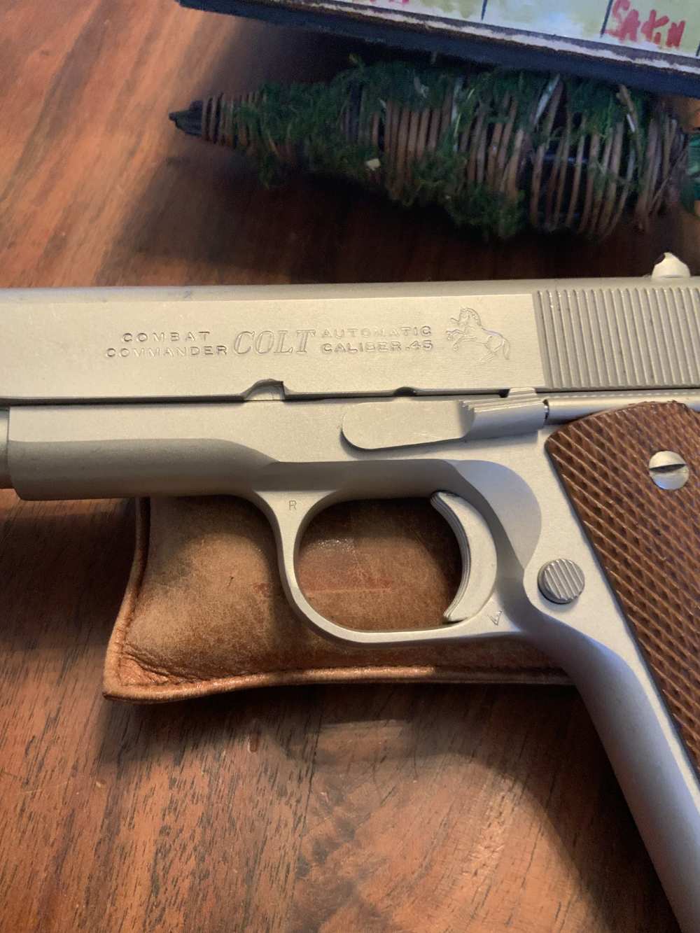Colt Combat Commander .45 Series 70 Satin Electroless Nickel 1978 98%+ Box -img-2