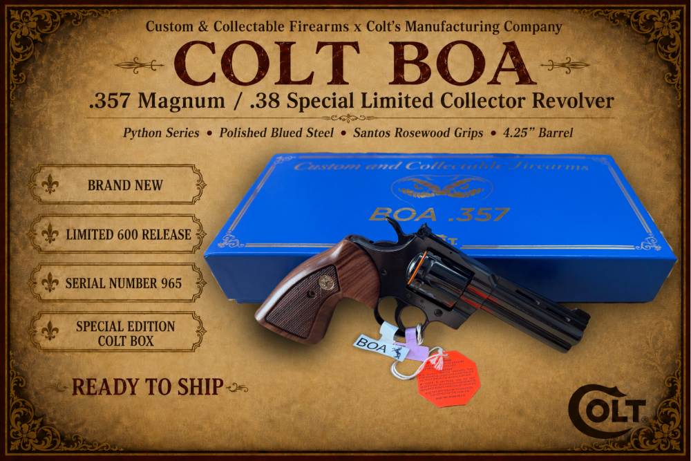 COLT BOA Revolver 357 Mag 4.25" Blued Python Series BOA-BP4WBB-img-0