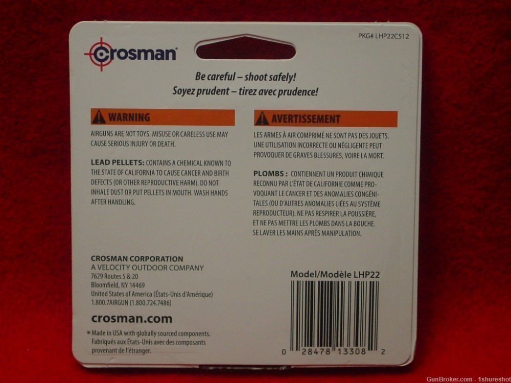Crosman Premier .22 CAL. Pellet Hollow Point 500 ROUNDS 14.3G. Lead Pellets-img-1