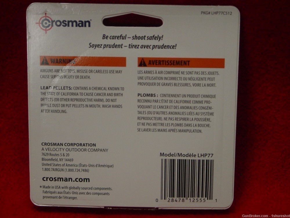 CROSMAN PREMIER .177 CAL. Pellet HOLLOW POINT 500 Count 7.9GR. Lead Pellets-img-1