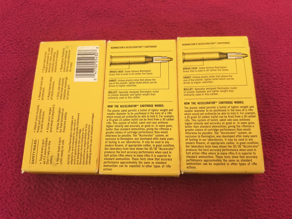 Remington 30-30 Win Accelerator 55 gr soft point R3030A 60 rounds total -img-2