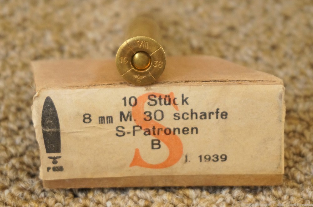 German 1939 WWII 8mm M 30 Scharfe S-Patronen Cartridge Stripper Clip Eagle -img-6