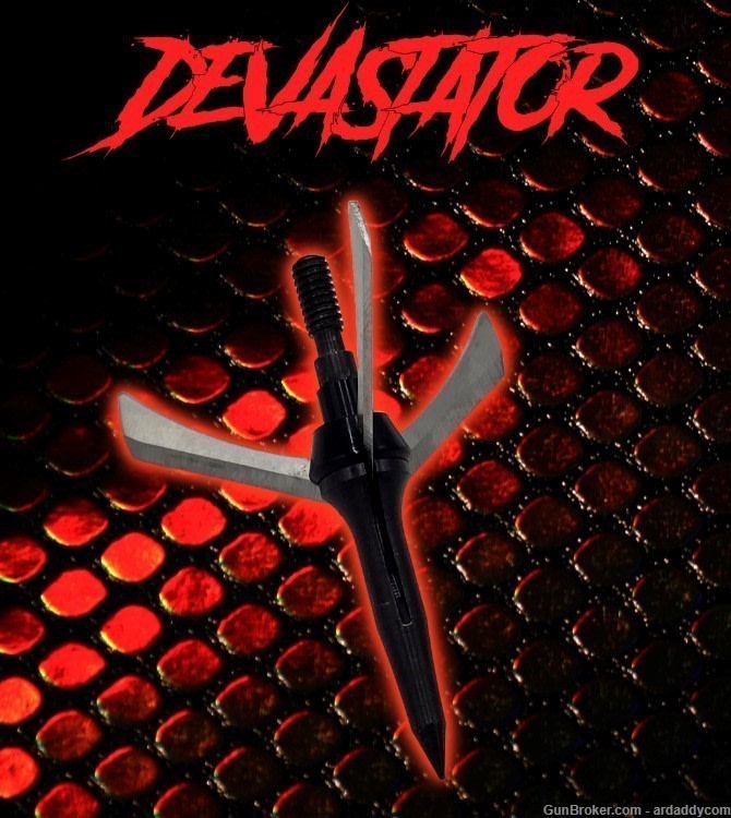RAVAGE DEVASTAOR Mechanical 3 blade Broadhead 100gr, 3pk 2.5" Wound Channel-img-4