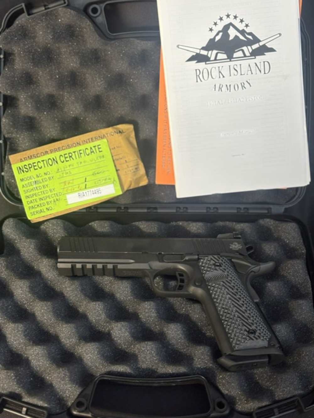 Rock Island Armory RIA M1911 A2 TAC Ultra FS 10mm +CASE-img-0