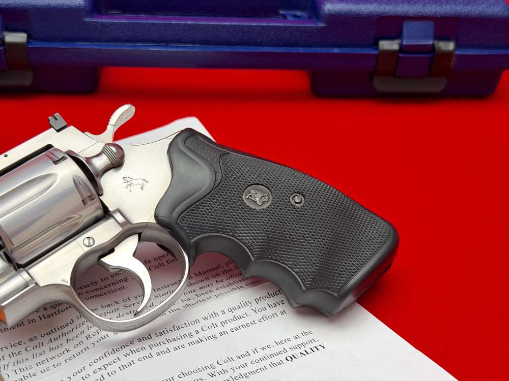 1995 Colt Python 8" Vent Rib .357 Magnum Factory Stainless Finish In Box!-img-4